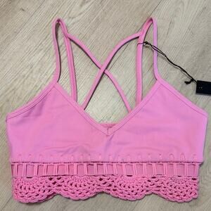 Carbon 38 High pink sports bra SzS NEW NWT